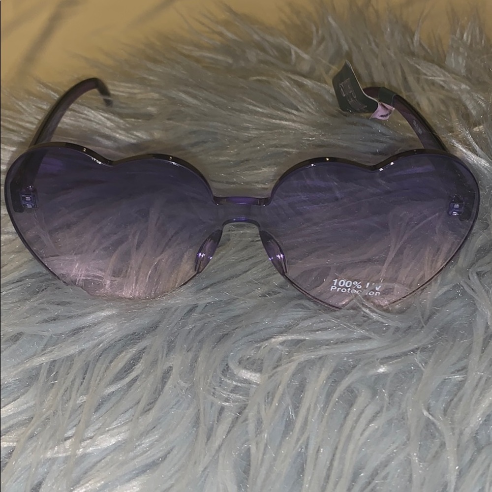Purple Heart Shaped Sunglasses
